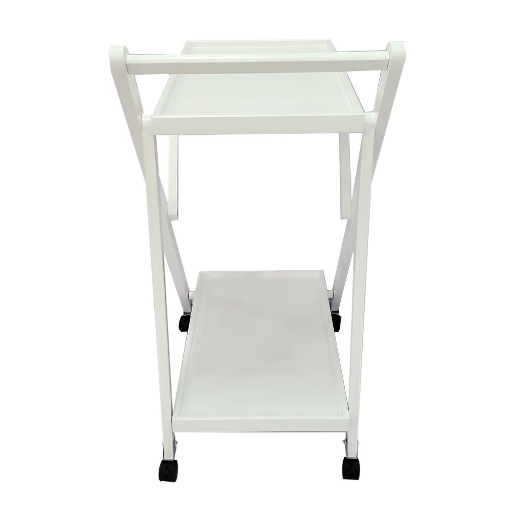 Camarera de servicio plegable Tavira 65x40x85cm color blanco -SALDO - REACONDICIONADO