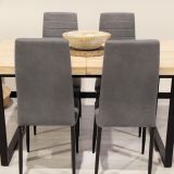Pack de 6 Sillas Tapizadas para Comedor/Salón, 40x42x96 cm
