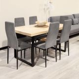 Pack de 6 Sillas Tapizadas para Comedor/Salón, 40x42x96 cm
