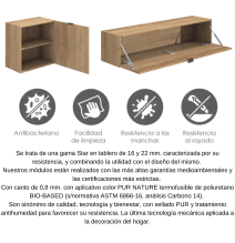 Meyvaser Mueble de salón y TV Conjunto muebles de salón apilable 245 Cm Ancho Color madera y blanco Meyvaser Mueble de salón y TV Conjunto muebles de salón apilable 245 Cm Ancho Color madera y blanco